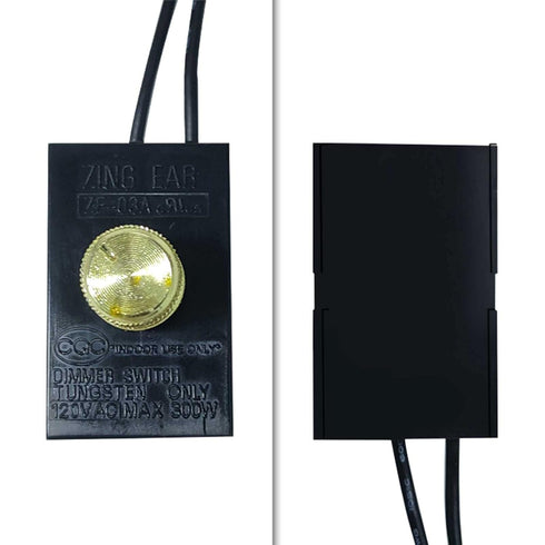 Lights Switch Dimmer Rotary 300W 120VAC for ZE-03A Zing Ear, Brass Knob, Durable Control Repair Kits
