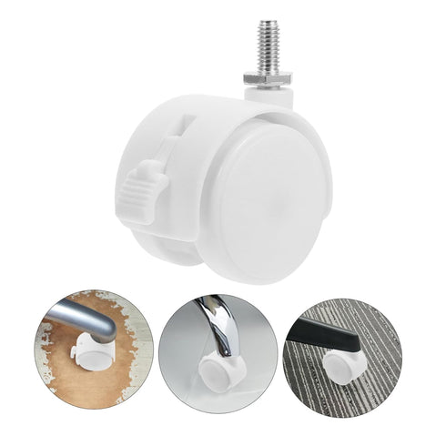 4pcs KICHOUSE Heavy Duty Caster Wheels Brake Locking Furniture Swivel Wheels for Cart Replacement Plastic for Rolling