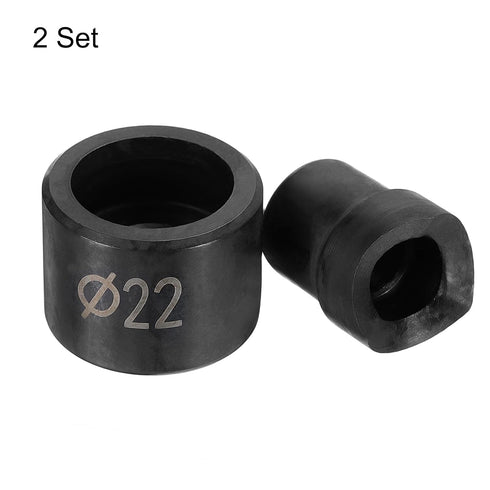 22mm Chrome Steel Manual Knockout Punch Conduit Hole Cutter Set - 2set for Hydraulic Knock Out Driver