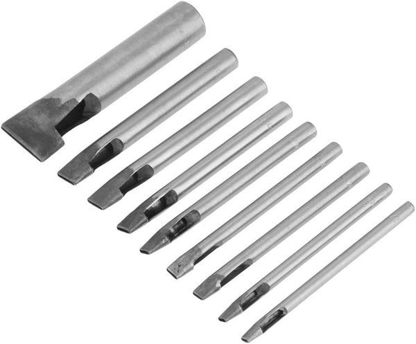 9Pcs Hollow Hole Punch Set, Leather Oval Shape Hole Punch Cutter for DIY Tool, 2mm
