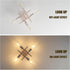 4-Light E26 Industrial Semi Flush Mount Ceiling Light Fixture, Modern White Gold Chandelier Lighting, Farmhouse Sputnik