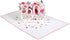 HOMANGA 60th Birthday Pop Up Card - Happy 60th Birthday Greeting Card for Her, Women, Wife, with Blank Note and Envelope