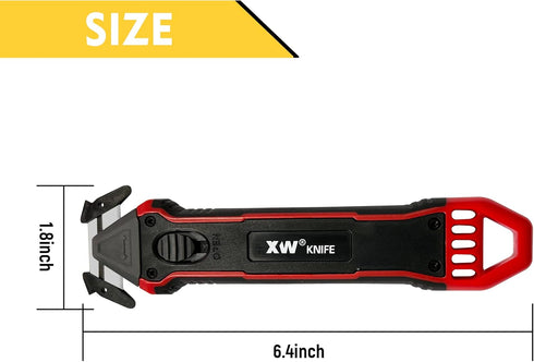 XW Safety Box Cutter with Quick Blade Change, Includes Extra 5 Replacement Blades