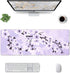 Floral Cherry Blossoms Gaming Mouse Pad XL Extended Large Mouse Mat Desk Pad Stitched Edges Mousepad Long Non-Slip Rubber Base Mice Pad 31.5 X 11.8 Inch Purple by WWUMVE