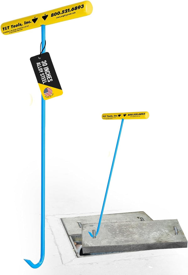 T&T Tools Heavy Duty Handy Hook – Portable 30 Inch with 3/8" Round Pump Hook End – 1 Pack
