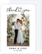 Andaz Press Personalized 5x7-Inch Photo Wedding Thank You Cards with Envelopes, Wedding