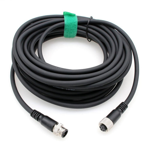 M12 A Coding 4 Pin Male to Female Actuator Sensor Electrical Signal Cable for Industrial Controls, Device Network
