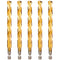 Hex Shank Drill Bits Set of 5Pcs, 3/8 Inch Premium 4341 HSS Titanium Impact Bits for Wood, Steel, Metal, Plastic