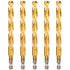 Hex Shank Drill Bits Set of 5Pcs, 3/8 Inch Premium 4341 HSS Titanium Impact Bits for Wood, Steel, Metal, Plastic