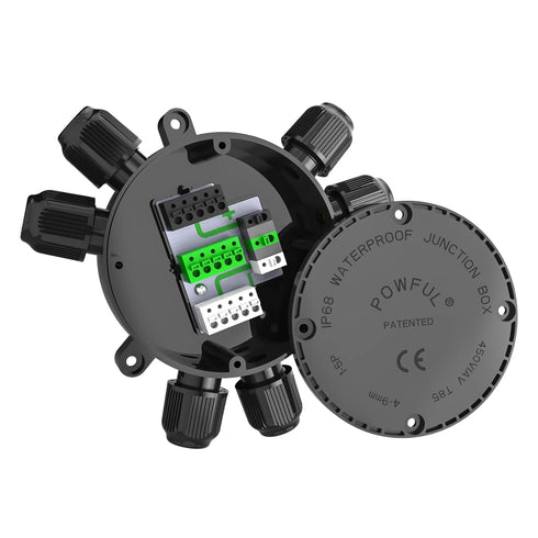 Waterproof Junction Box Electrical Connector, 2-6 Way Cable Connectors, 22-10 AWG, Easy to Install