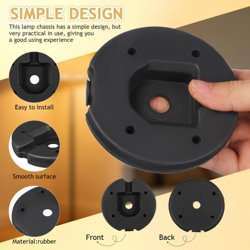 4.13 Inch Counterweight BESTOYARD Weighted Block Base for Floor Lamp and Desk Lamp Iron Base Weight for DIY Lighting