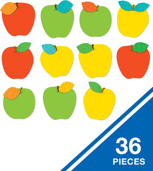 Carson Dellosa 36pc Colorful Apple Bulletin Board Cutouts for Classroom