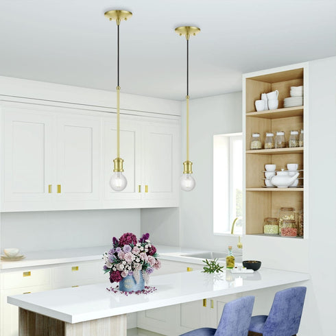 1 (47161-12) Livex Lighting Lansdale Light Pendant in Satin Brass