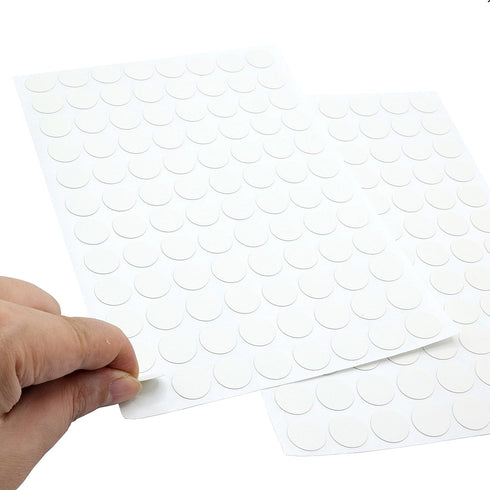 Self-Adhesive Screw Hole Stickers, 2-Table 96 in 1 Self-Adhesive Screw Covers, Dustproof Sticker 15mm White
