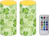 Green Leaves Flickering Flameless Candles St Patricks Day Candles Battery Operated Candles with Remote Control Color