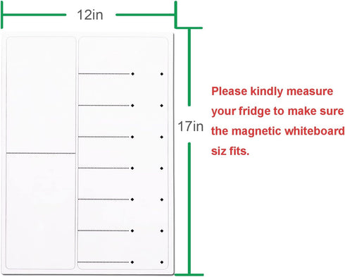 Magnetic Dry Erase Board Sheet for Refrigerator/Office/Locker, White Board Organizer and Planner with Stain Resistant Technology, Include 1 Eraser, 4 Markers (17” x 12” Weekly Planner) by T TIGABEAR