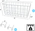 G.CORE 2 Pack Pegboard Baskets, Metal Shelves Hooks for 1/8" 1/4" Peg Boards, Organize Tools Workbench Accessories,