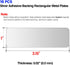 Seatern 1" 3.15", 16 Pack Adhesive Metal Plates for Magnetic Mounts, x Steel Strips with Adhesive Backing for Magnets