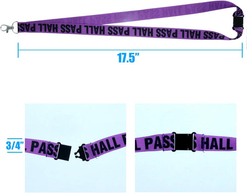 GIFTEXPRESS Hall Pass Lanyards and School Passes, Set of 6