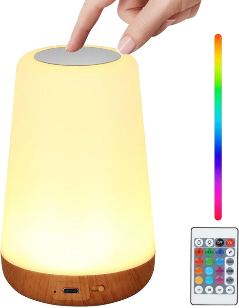 1 13-Color GlowLite - LED Night Light with Remote, Changing Ambiance Light for Living Room, Dining Table & Camping