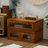 LIFKOME Wood Desk Organizer with 2 Drawers, Bamboo Storage Box for Coffee