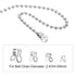 MECCANIXITY Ball Chain Connectors, Stainless Steel Double Ring Clasp Fit for 2.4/3/4.5/6mm Ball Chain Ceiling Fan Lamp Pull Loop, Silver Pack of 80