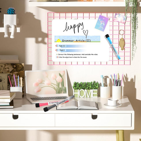 Magnetic Whiteboard for Fridge, 16.54x11.81'' Dry Erase Board with 3 Markers, Great Wipeable Board for Home