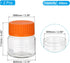 PATIKIL 2 Pack Reagent Media Storage Bottles, 250ml Borosilicate Glass Wide Mouth Graduated Round Bottles with Orange GL32 Screw Cap for Lab Water Reagent Liquids, Clear by PATIKIL