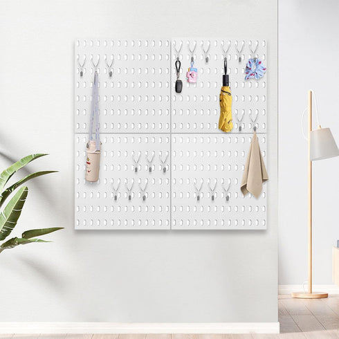 50pcs 2.5-inch Homoyoyo Small Metal Pegboard Hooks J Shaped Utility Hooks for Kitchen Utensils Tool Bench Display