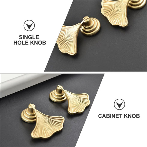 FUTUREORYY 2pcs Closet, Fan-Shaped Single Hole Cabinet Knobs Wardrobe Drawer Pulls Home Furniture Handles for Shoe