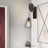 Ncescmal 110-220V E27 Bulb Antique Iron Cage Wall Lamp Corridor Wall Lamp Lamp Holder Without (Rust)