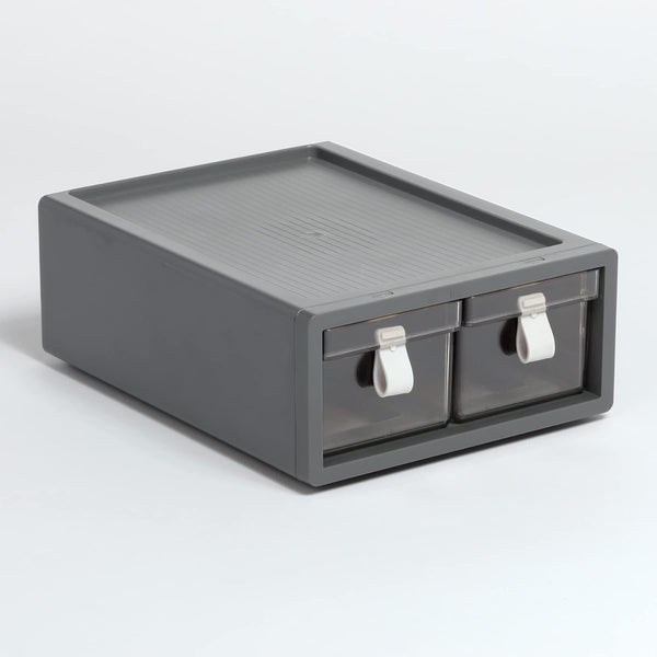 Pendaflex Stackable Drawer, Durable Plastic with Silicon Handles, Tinted Drawers, Medium, Gray, 9" x 7" x 3.5"