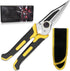 9-Inch Heavy Duty Scissors, Multifunction Shears for Cutting Cable Wires, Cardboard, Vinyl Siding, Straight Snips