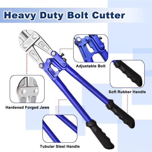ZrgGea 24 Inch Bolt Cutter | Heavy Duty Wire Cutters, Industrial-Grade Heavy-Duty Forged from T8 Alloy Steel