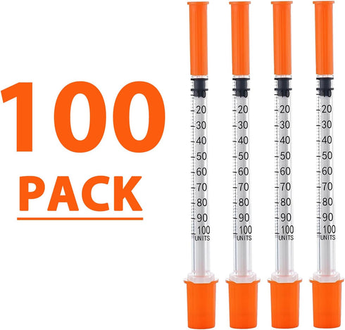 1ML 31G 5/16" 100PACK (1CC 31G 5/16"-100PACK) Syringe with Needle, Individually Wrapped Lab Supplies