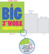 NobleWorks Big 3rd Work Anniversary Card, Jumbo 8.5 x 11 Notecard for 3 Year Employee w/Envelope for Men, Women
