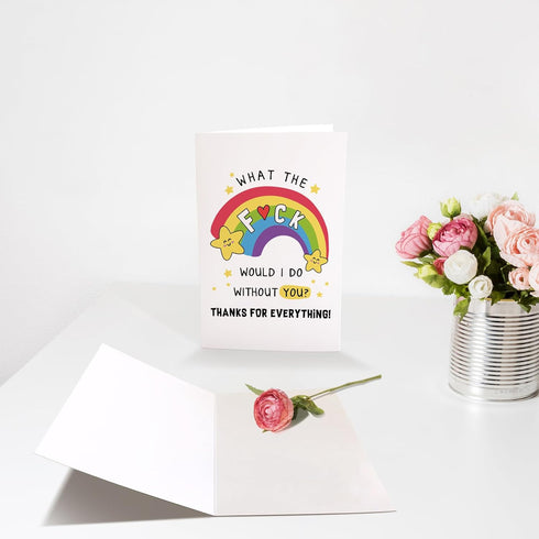 Chenive Funny Thank You Card for Men Women, Thank You Cards for Friend Coworker, Appreciation Card for Boss Teacher