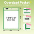 GNL 30 Packs, 10x14 Inch Dry Erase Pocket Sleeves Reusable Clear Plastic Ticket Holders with Rings, Durable
