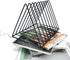 EASEPRES 9 Slot Magazine Rack | Book Record Holder | Desktop Iron Storage Rack Bookshelf | Multifunction Triangle File