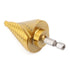 COMOWARE Hex Shank HSS Step Drill Bit, 10 Step Sizes for Metal, Stainless Steel, and Wood