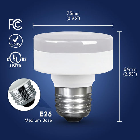 Xtricity LED Closet Puck Light Bulb, Dimmable, Flat Light bulb11W (60W Replacement), 800 Lumens, 4000K Cool White, E26 Medium Base, Low Profile led Light Bulb 120V, UL Listed (1 Pack) by Xtricity