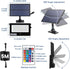 Galavasen 16.4FT 16 Solar Color Changing Flood Lights Outdoor, Cable Million RGB Solar Powered Party Lights Waterproof