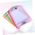 Set Grommet TEHAUX Dry Wipe Bag Pcs Reusable Dry Erase Pockets School Office with Corner Metal Marker Pen Holder Random