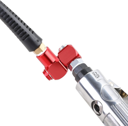 Hromee 1/4 Inch NPT 360 Degree Swivel Air Hose Connector, 2 Pack Industrial Fittings