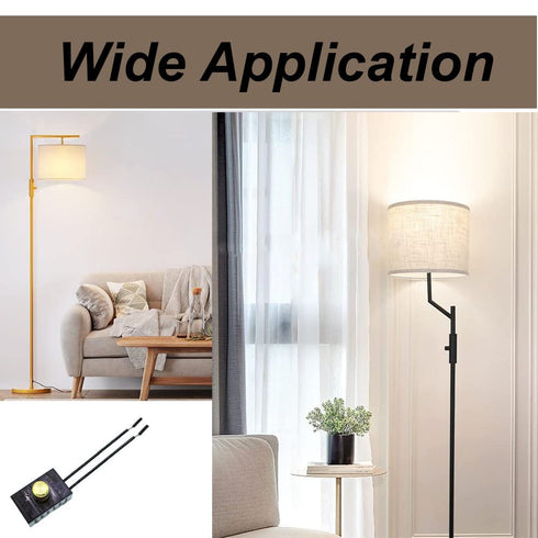 Zing Ear ZE-03A Rotary Dimmer Switch with Knob, 120V 300W Replacement Repair Kit for Incandescent/LED/Halogen Lamps