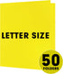 RAZCC 50 Pack Two Pocket Folders, Yellow, Fit Letter Size Paper for School Office Business Home