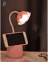 RIMIRICO Flower Table Lamp for Bedroom, LED Bedside Lamp Flexible Silicone Gooseneck Nightstand Lamp for Living Room