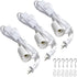 Simple Deluxe E26 5.9ft-White-3Pack Hanging Lantern Extension Cord Cable, Plug-in Pendant Light Socket with On/Off