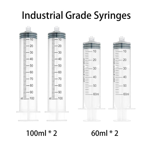 Large Dispenser, 60ml, 100ml Dispenser with Dispensing head and Caps. Lip Gloss, Paint, Epoxy Resin, Watering Plants, Glue Applicator or Oil, Measuring Liquids and Refilling