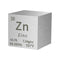 Zinc Cube Metal Density Cubes, Pure High Density Element Cube for Element Collections and Lab Experiment